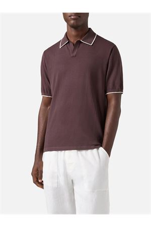 Contrast Cotton Sloan Short Sleeve Polo Shirt MC2 SAINT BARTH | Polo Shirt | SLO001400098L